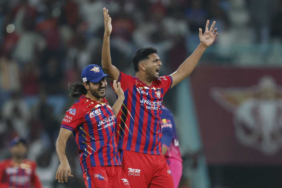 Mohsin Khan was ecstatic after removing Shimron Hetmyer, Lucknow Super Giants vs Rajasthan Royals, IPL 2026, Lucknow, April 22, 2026