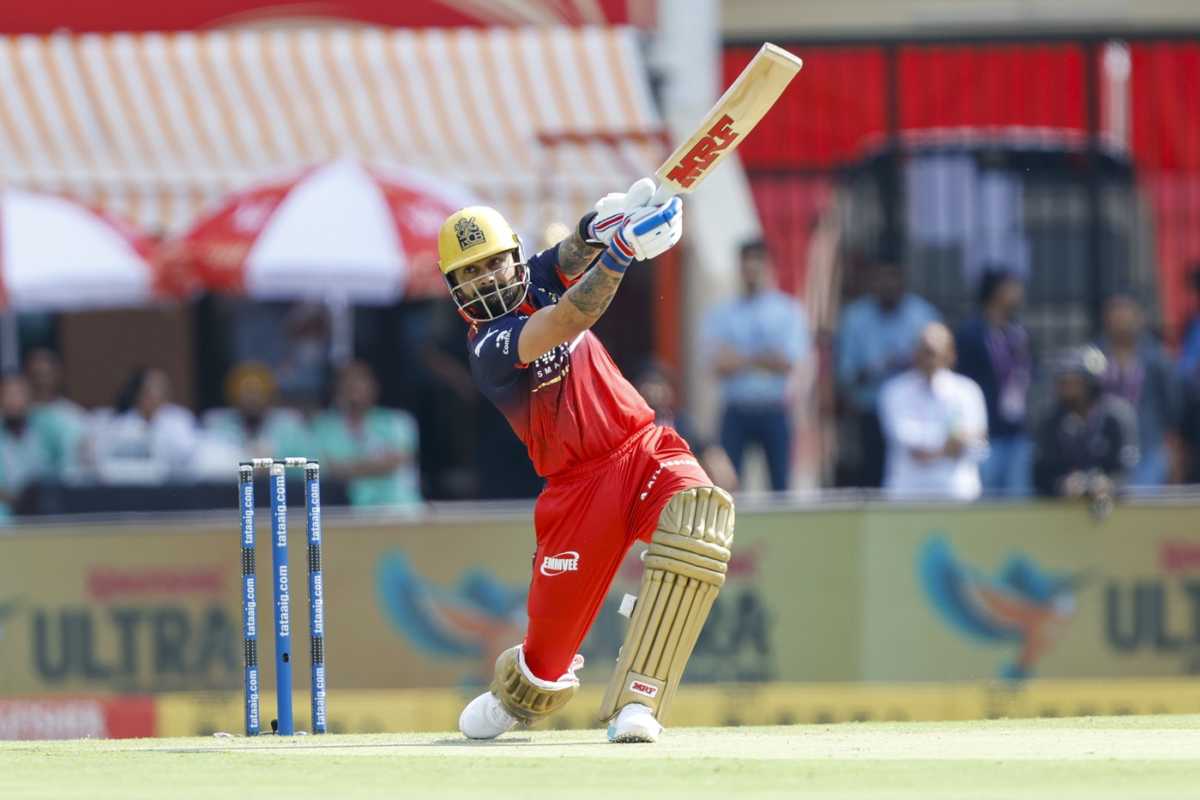 Virat Kohli goes inside out, Punjab Kings vs Royal Challengers Bengaluru, IPL 2026, Dharamsala, May 17, 2026
