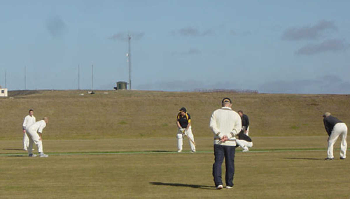 Cricket at the Mount Pleasant ground in the Falkland Islands, February 1, 2009