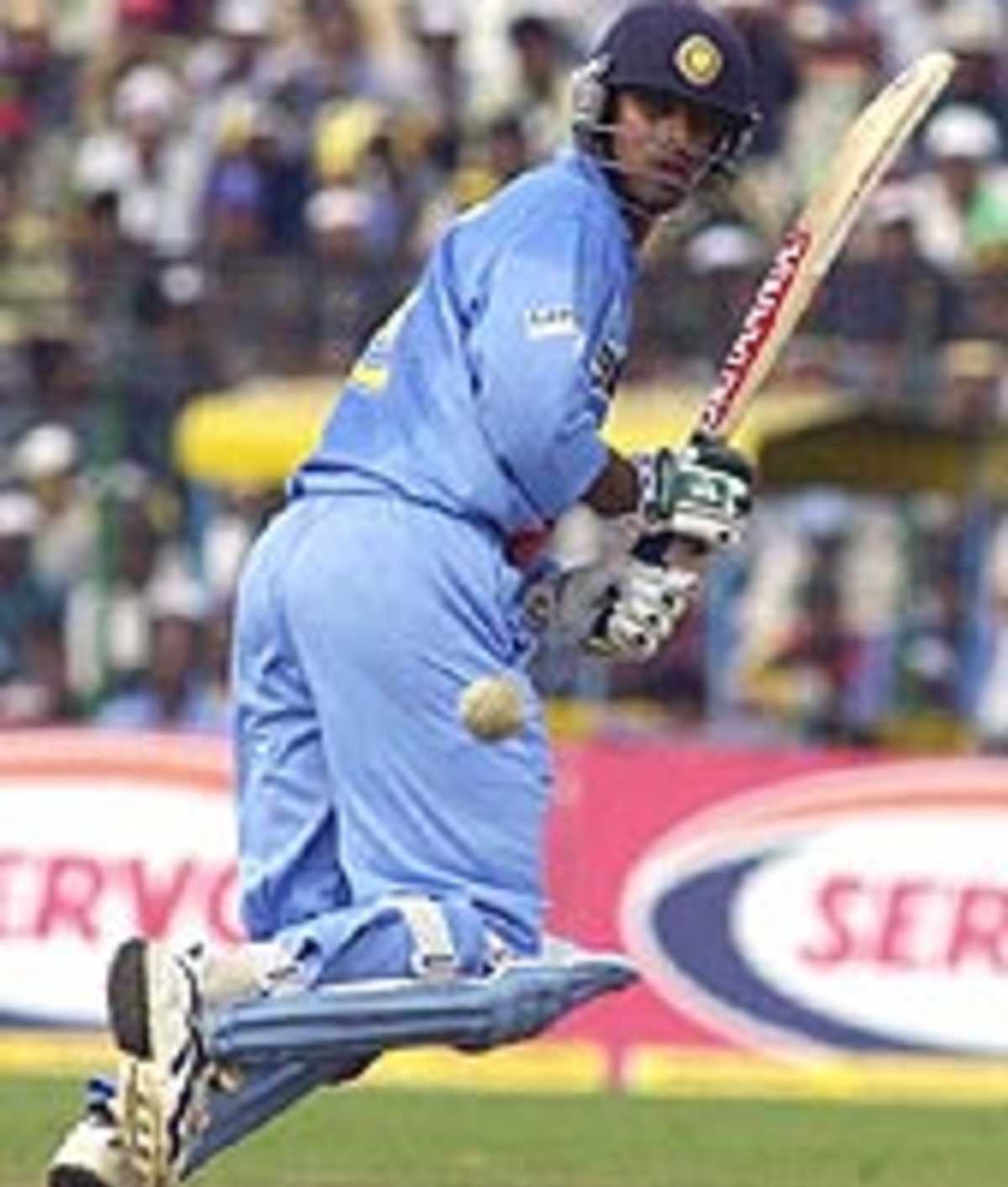 Rahul Dravid in action against West Indies at Jamshedpur