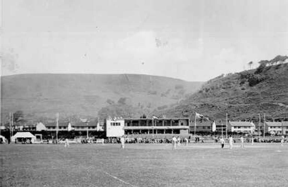 A view of the Steel Company of Wales Ground, Margam, Wales