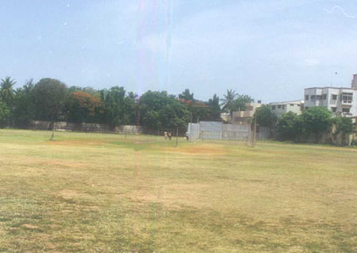 The playing surface at the Southern Railways Ground