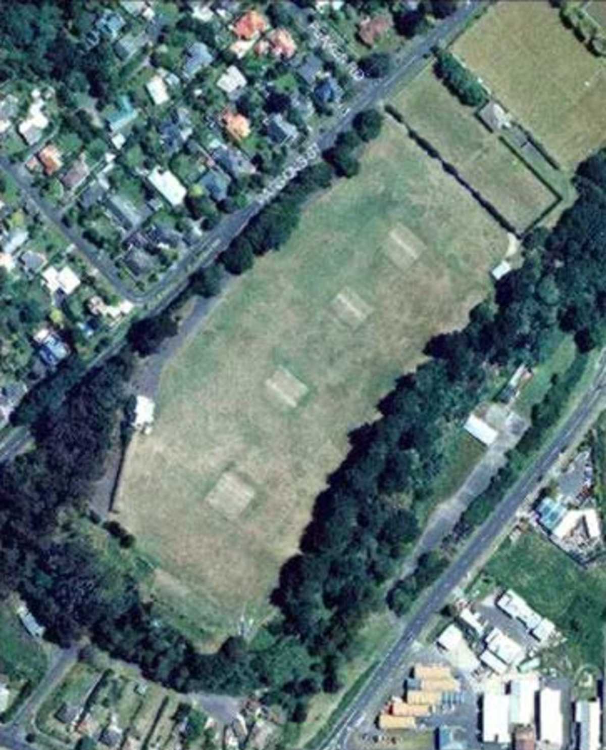 Aerial photograph of Victoria Park, Wanganui.