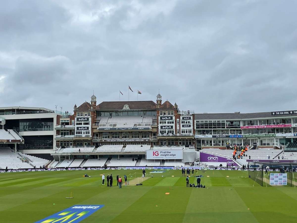 It was quite overcast when the teams arrived at The Oval on