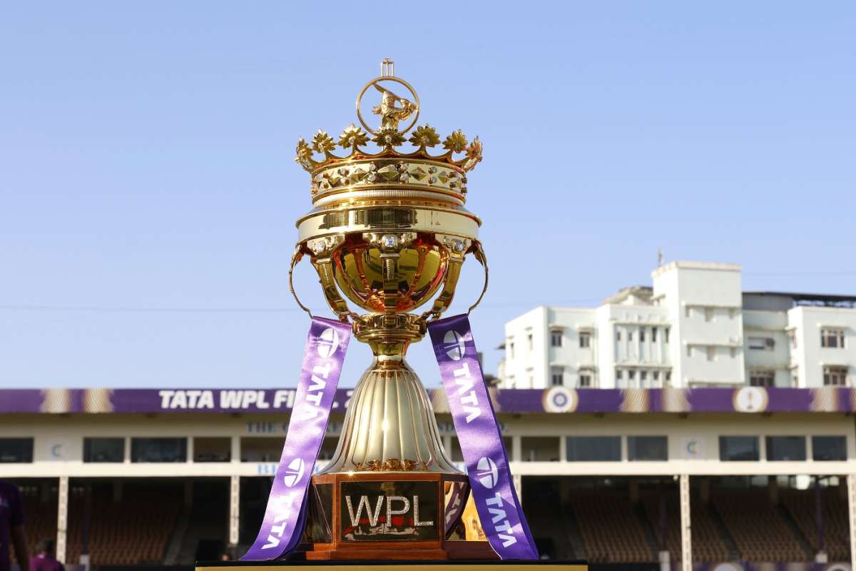 The WPL trophy on display | ESPNcricinfo.com
