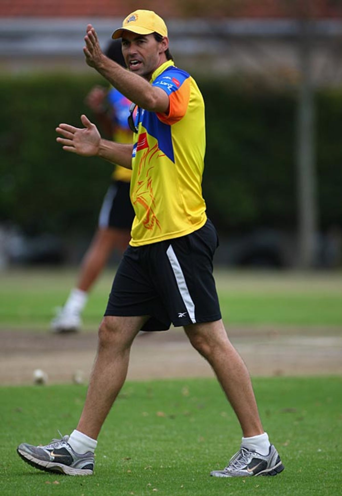 Stephen Fleming during a Chennai Super Kings practice session, Cape Town, April 16, 2009