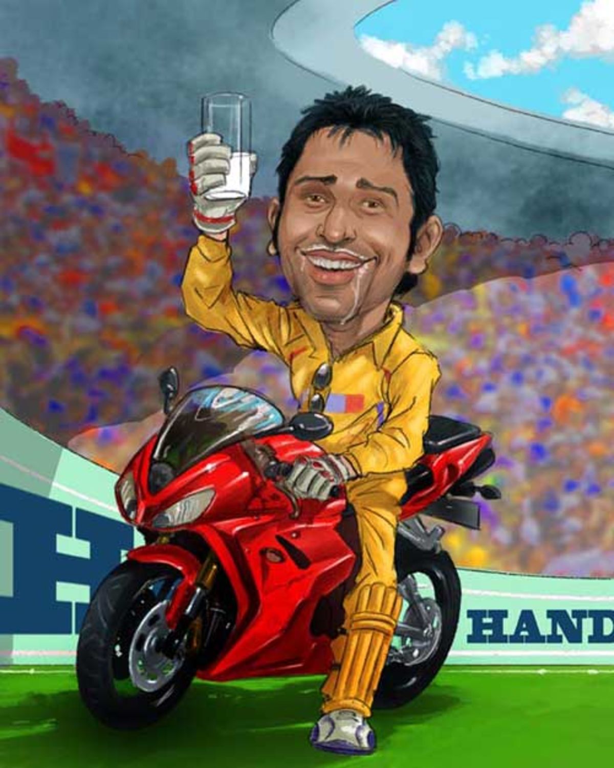 MS Dhoni illustration | ESPNcricinfo.com