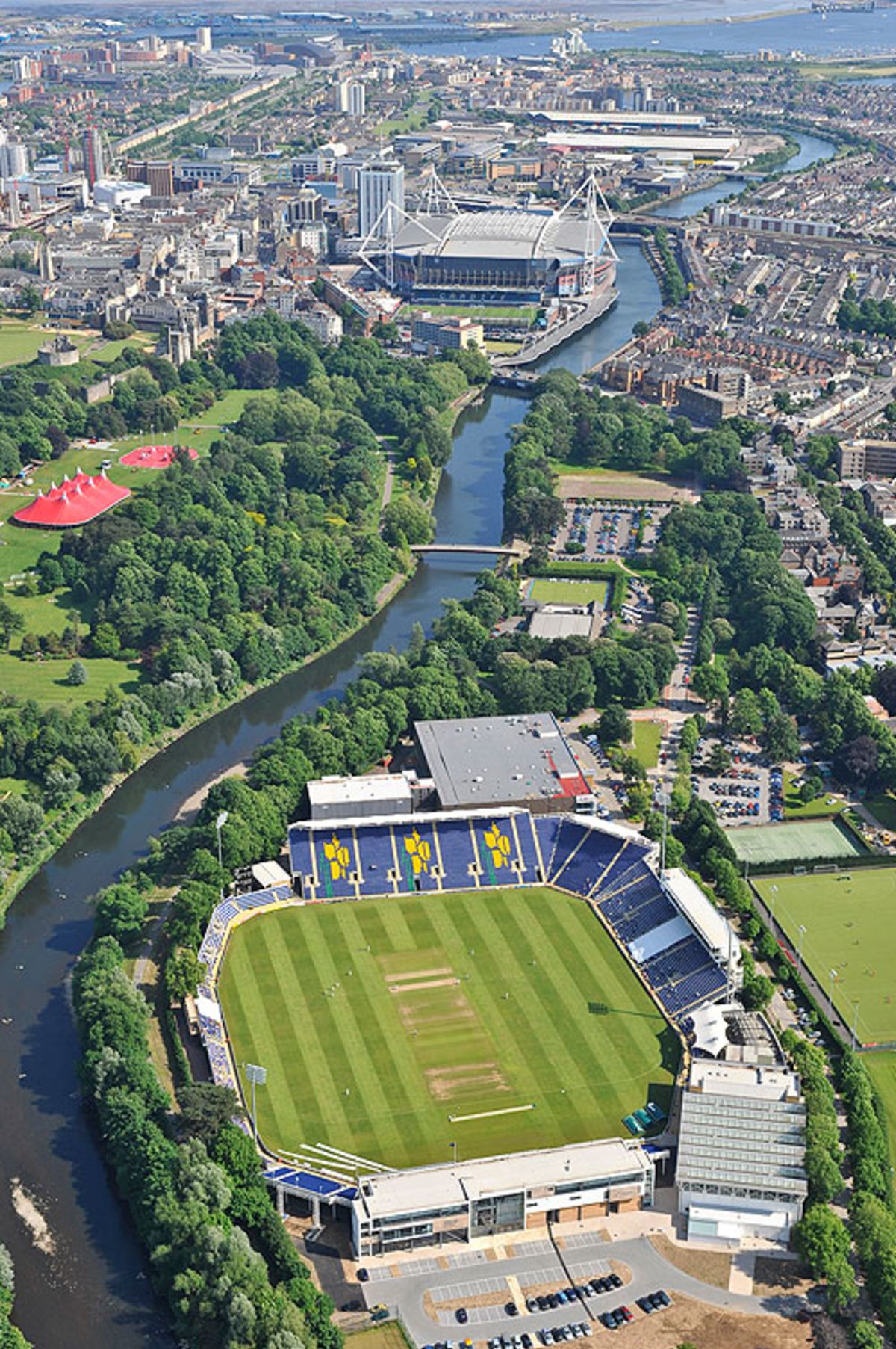 Sophia Gardens aerial view