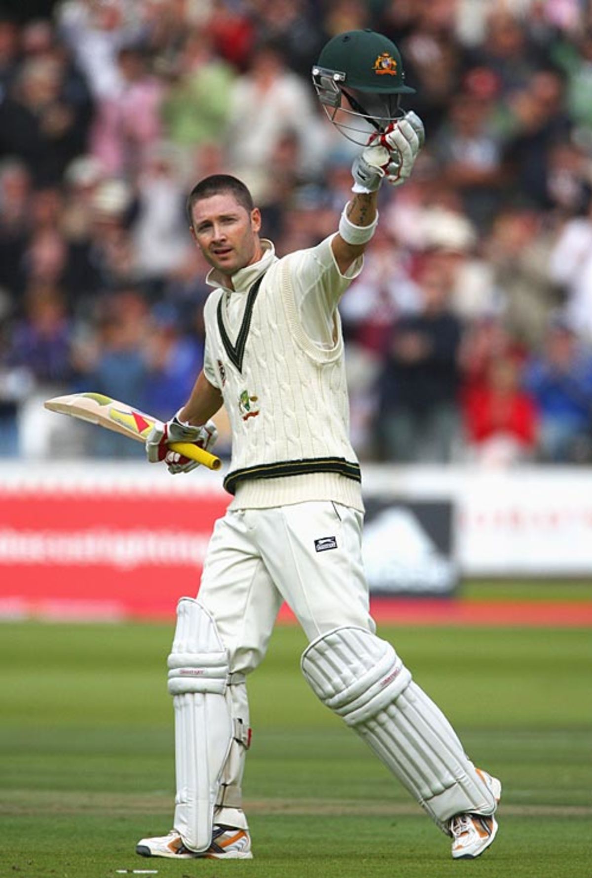 Michael Clarke celebrates his century, England v Australia, 2nd Test, Lord's, 4th day, July 19, 2009