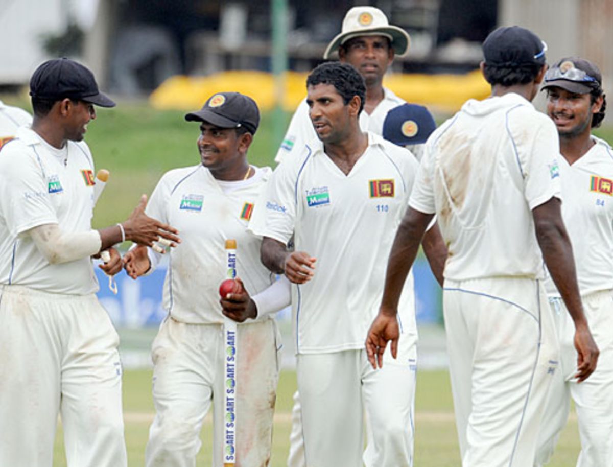 Sri Lanka celebrate the win