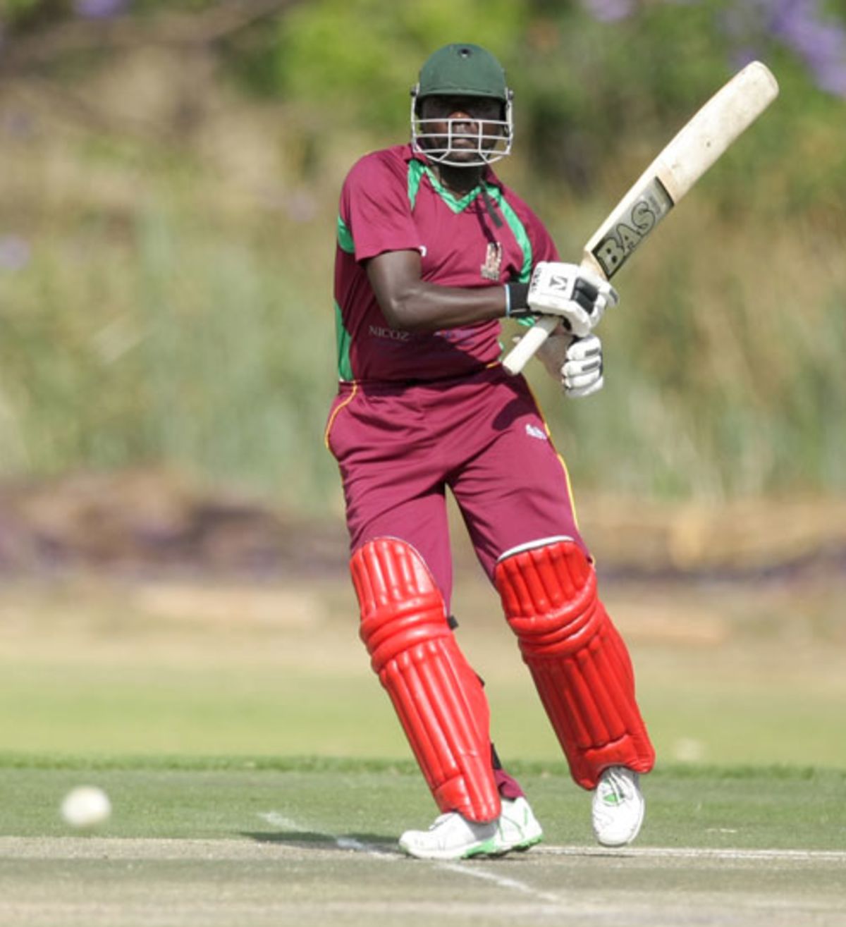 Steve Tikolo on his way to a match-winning 82