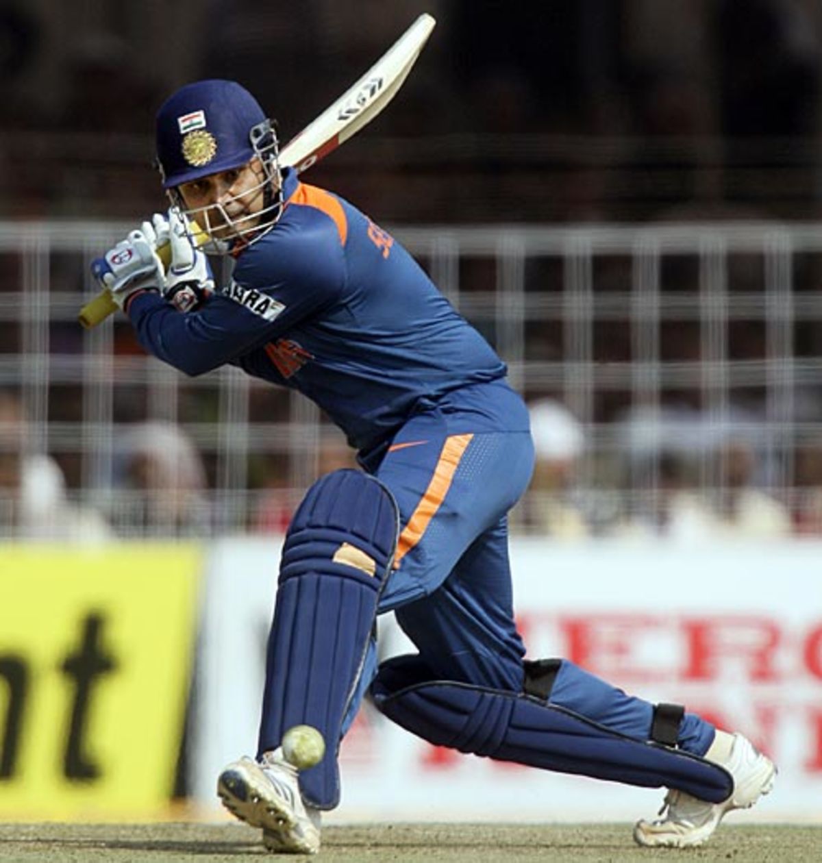 Virender Sehwag and MS Dhoni added 156 for the second wicket ...