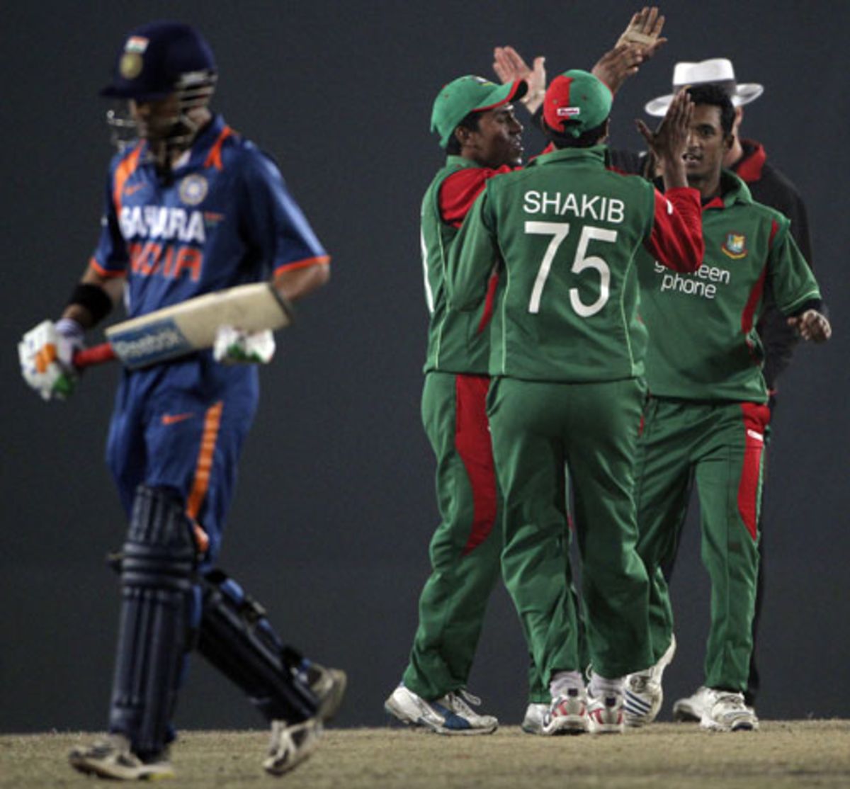 Shafiul Islam and Mushfiqur Rahim are delighted to see the back of 