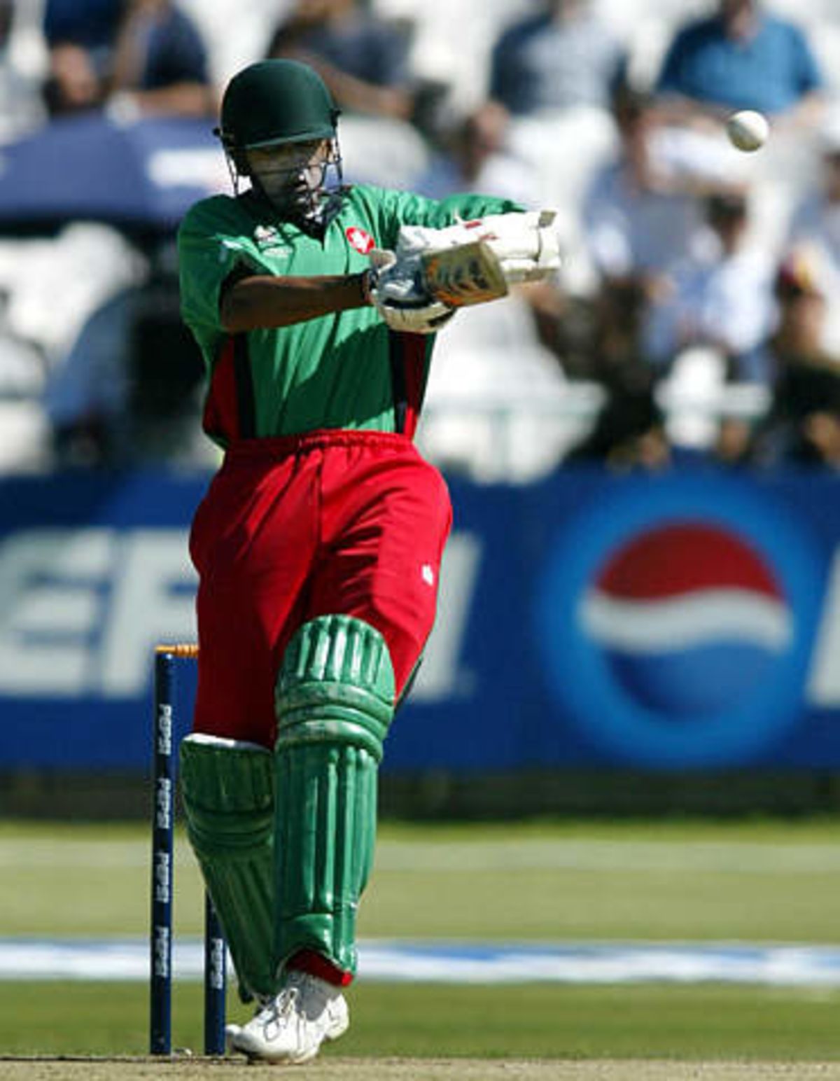 Ravi Shah hits one to the on side, India v Kenya,  Cape Town, March 7, 2003