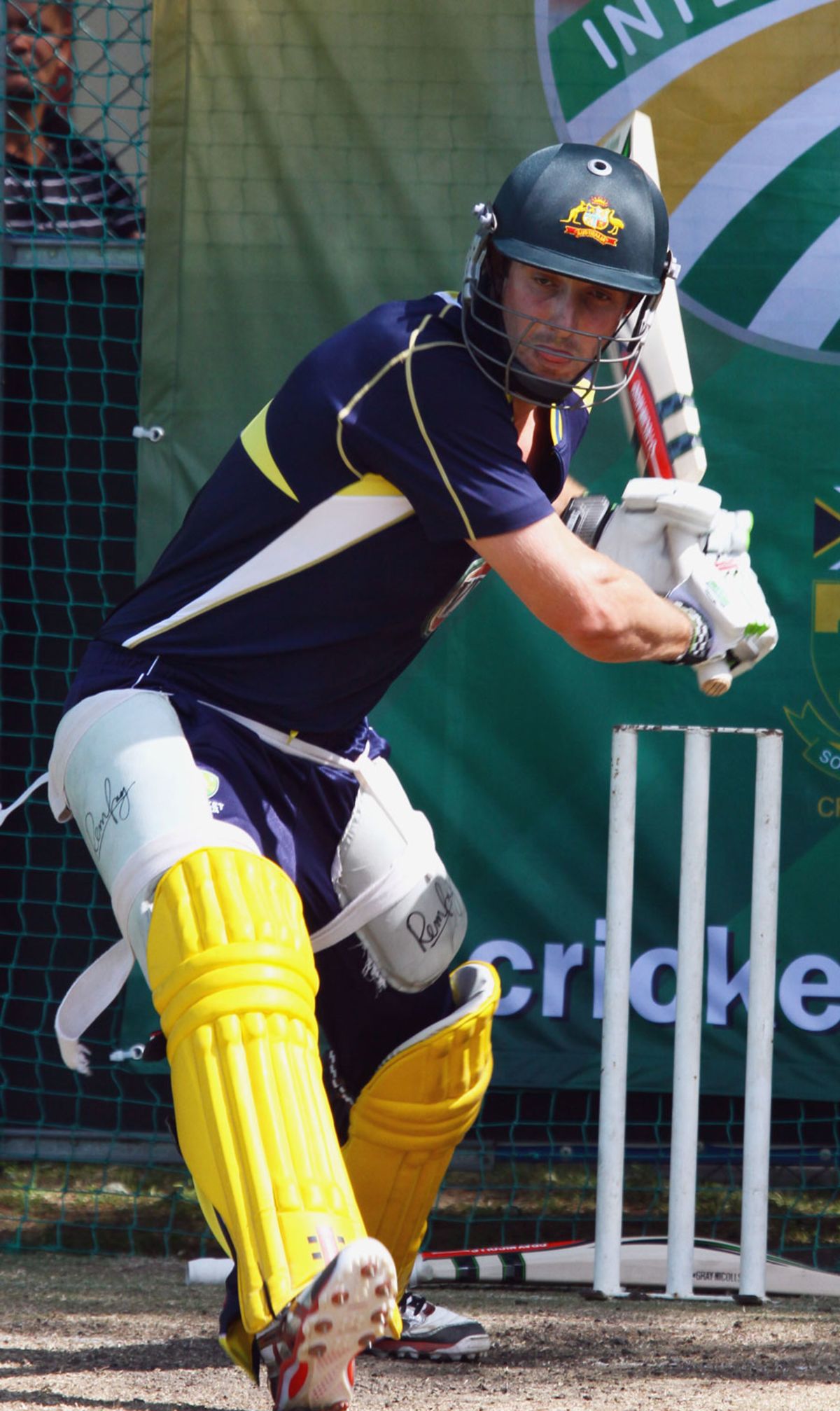 Shaun Marsh has a bat in the nets