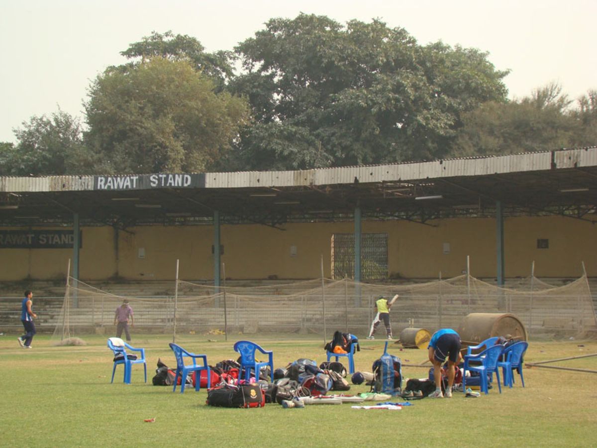 A Services team practice session at the Harbaksh Stadium, Delhi, 2011