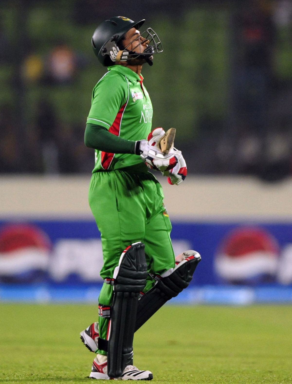 Mushfiqur Rahim looks despondent after being dismissed Mushfiqur Rahim looks despondent after being dismissed