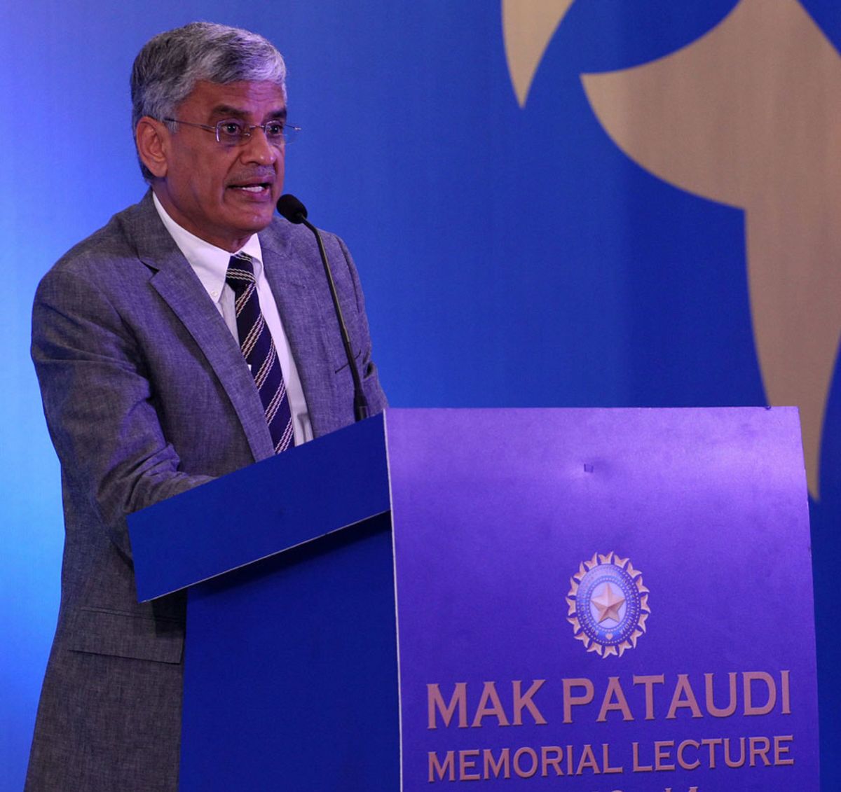 BCCI secretary Sanjay Patel at the Pataudi lecture