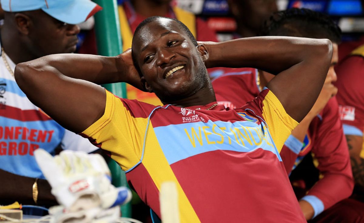 A Relaxed Darren Sammy At The Dugout | ESPNcricinfo.com