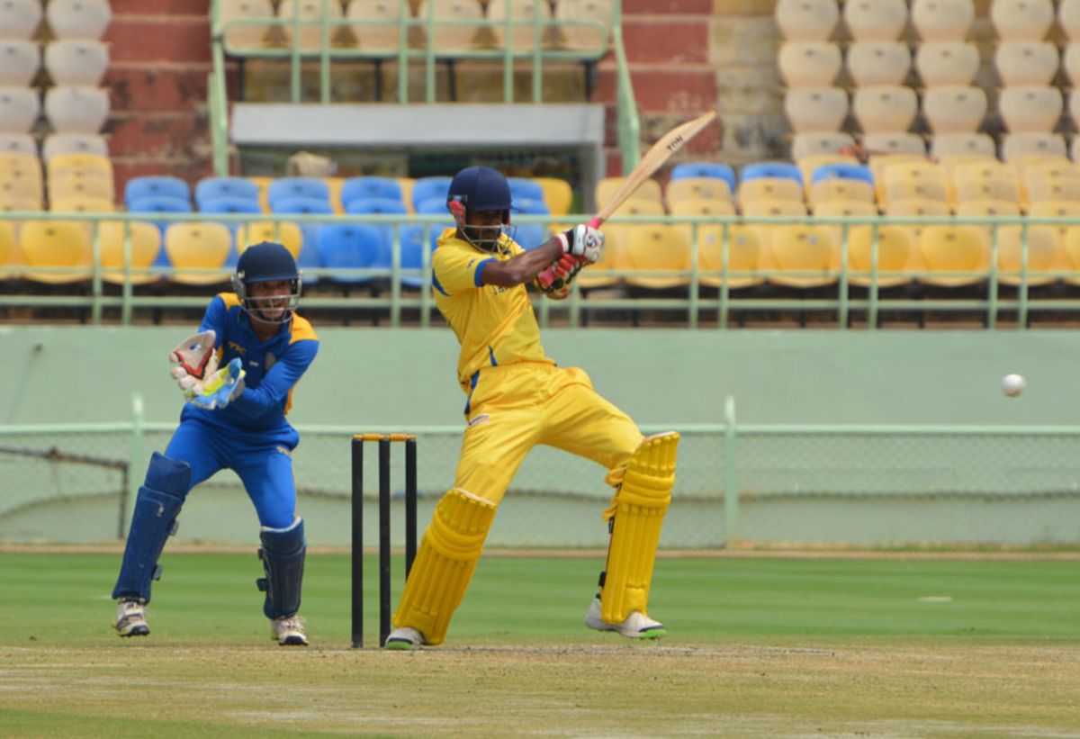 B Indrajith top-scored with 37, Hyderabad v Tamil Nadu, Syed Mushtaq Ali Trophy, South Zone, Visakhapatnam, April 3, 2014