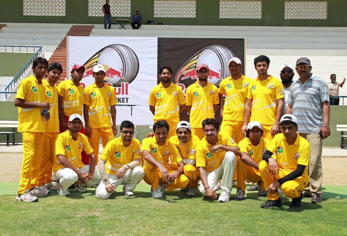 Members of the LUMHS Hyderabad team, Karachi University v LUMHS Hyderabad, Red Bull Campus Cricket National Finals (Pakistan), 2014, Karachi, April 3, 2014
