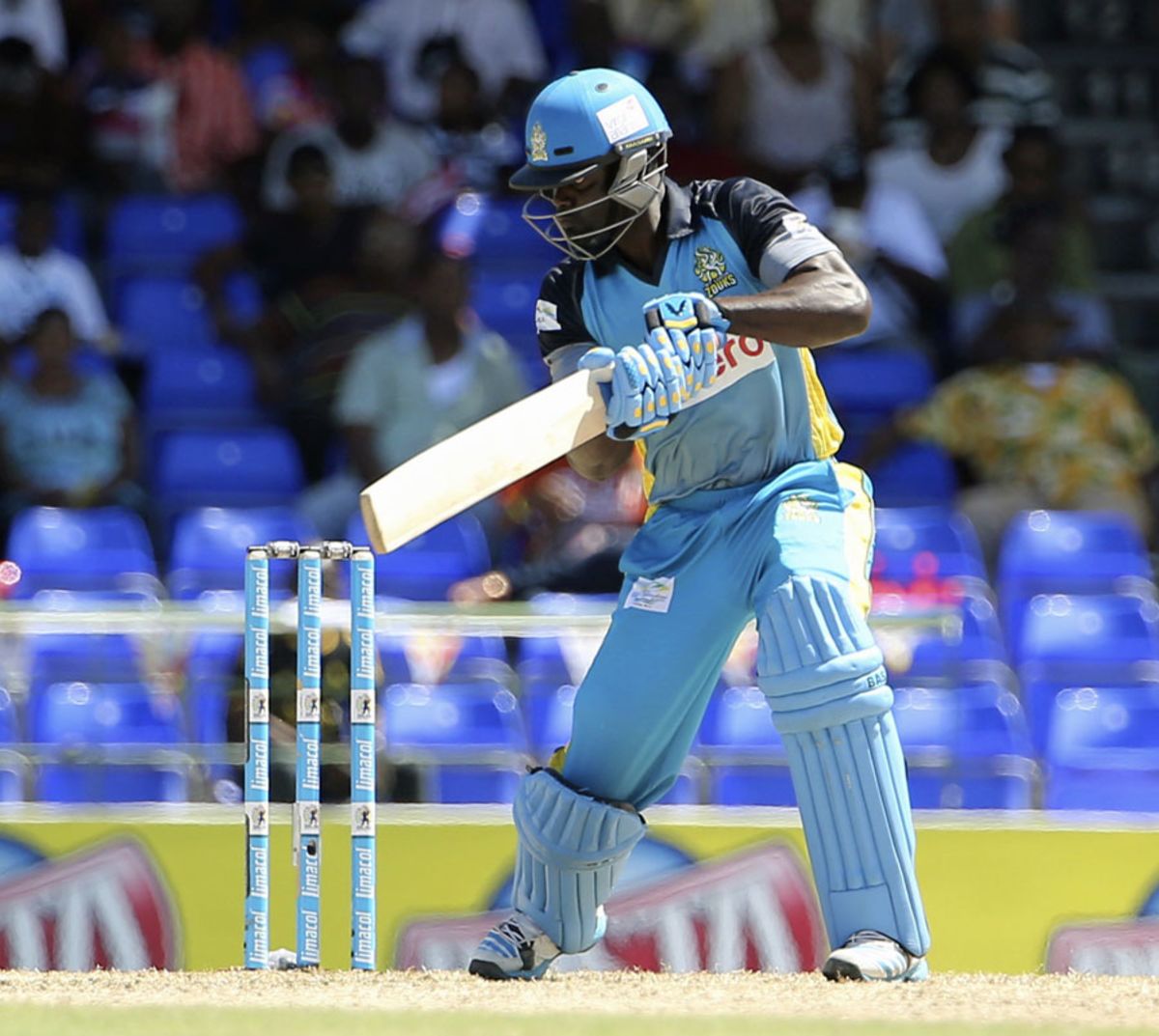 Andre Fletcher steered the Zouks chase with a 35-ball 49, St Lucia Zouks v Jamaica Tallawahs, CPL, St Kitts, August 9, 2014