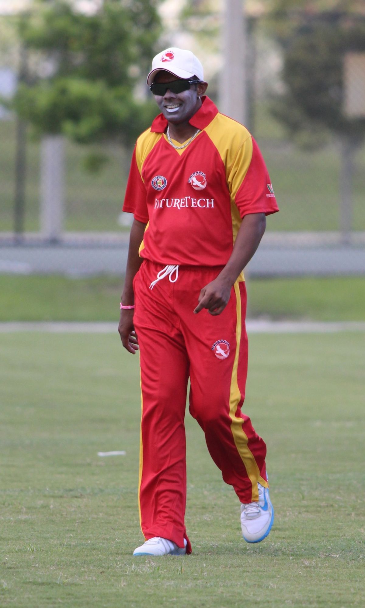 Steve Massiah strolls back to his fielding position | ESPNcricinfo.com
