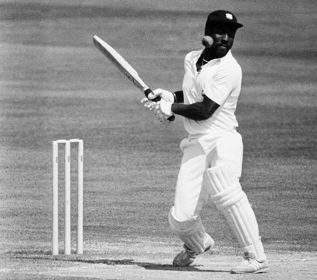 Deryck Murray, Clyde Walcott, Viv Richards and Alvin Kallicharran field
