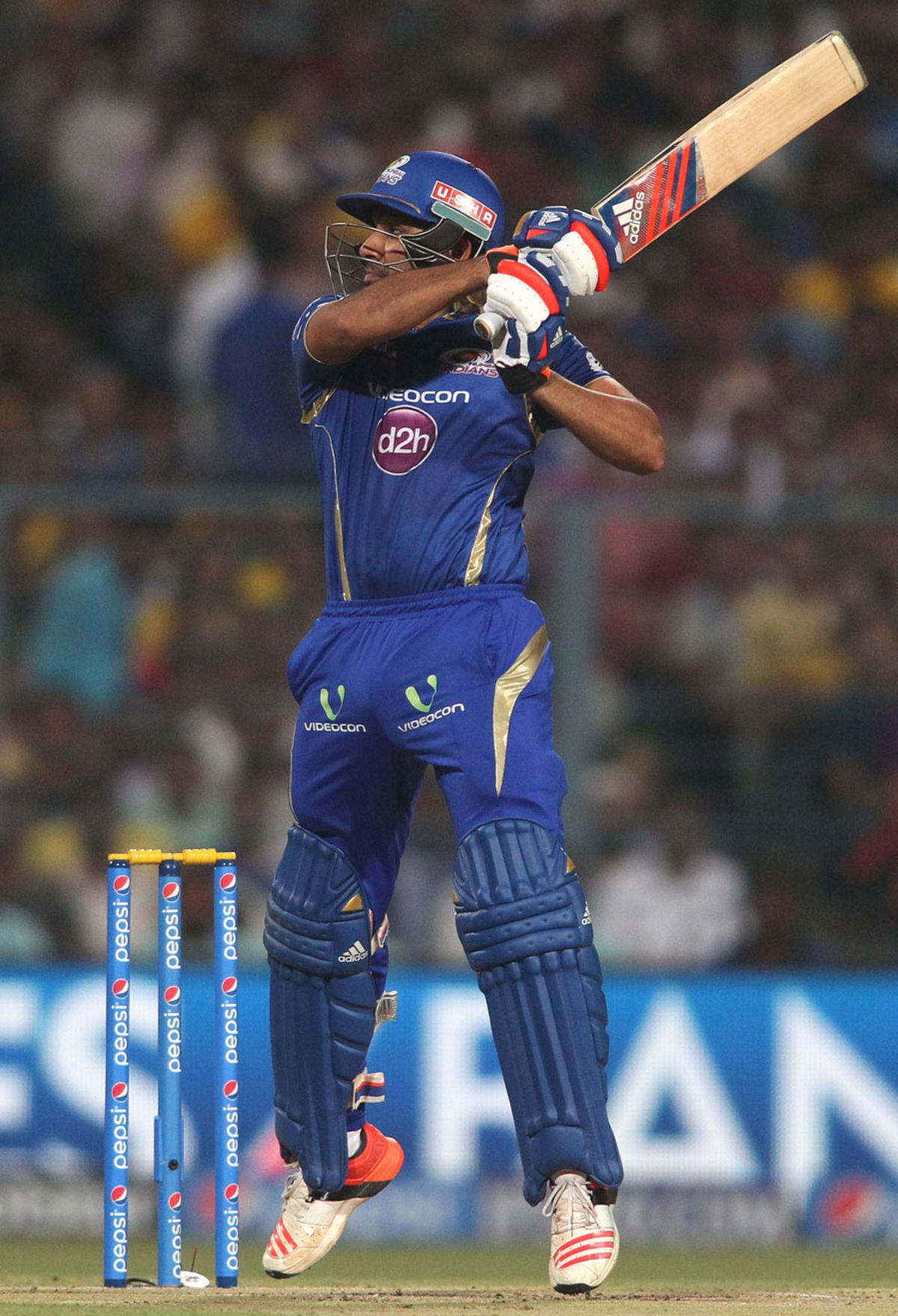 Rohit Sharma plays the upper-cut, Mumbai Indians v Chennai Super Kings, IPL 2015, Final, Kolkata, May 24, 2015