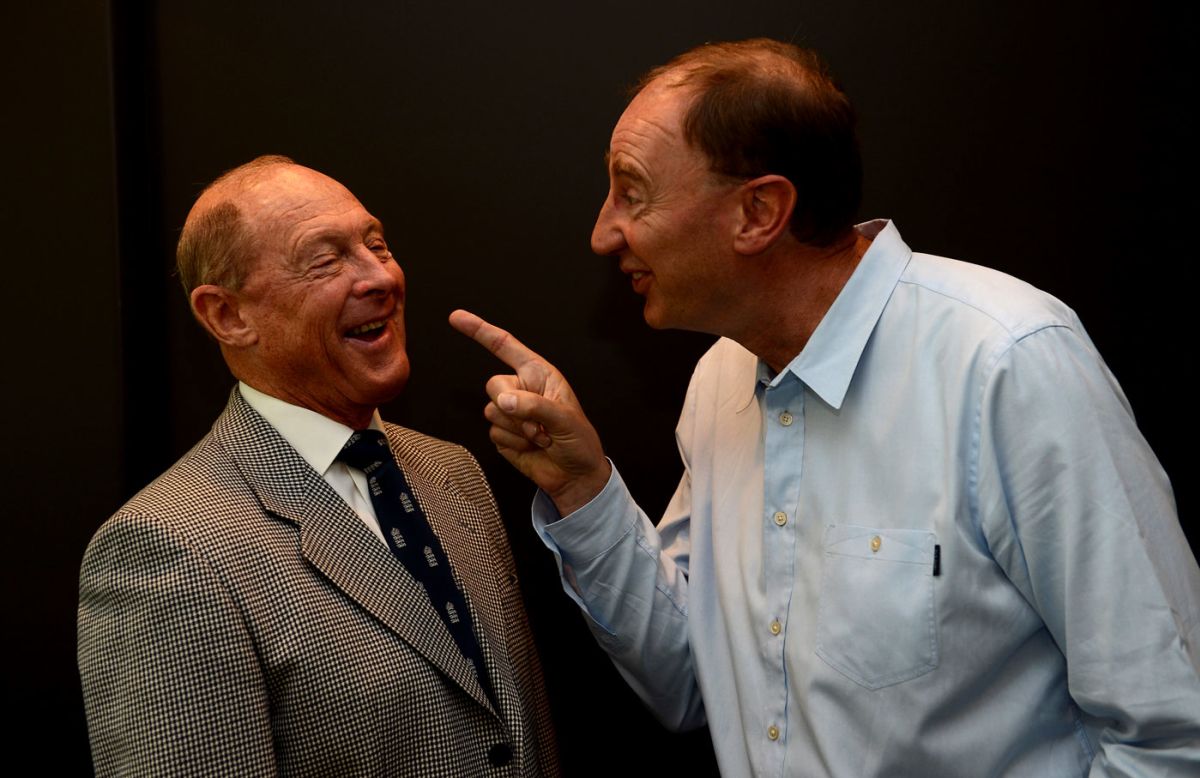 BBC Test Match Special commentators Geoffery Boycott and Jonathan Agnew