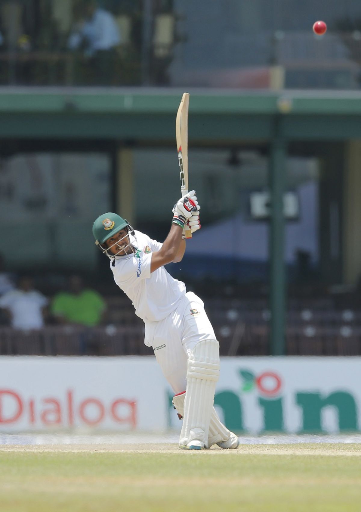 Mosaddek Hossain launches one down the ground