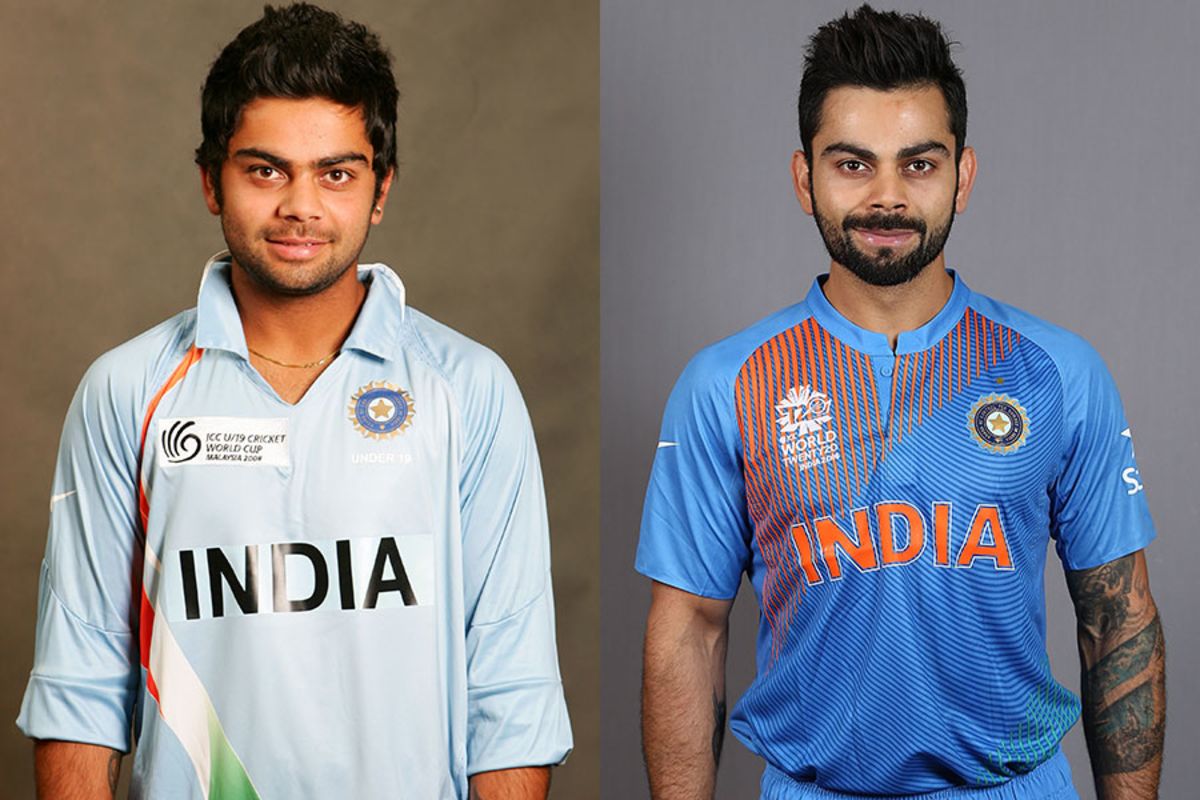 Composite: Virat Kohli at 19 and Virat Kohli at 27 | ESPNcricinfo.com