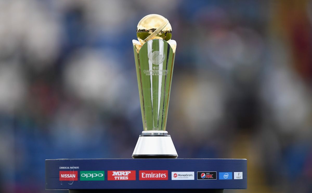 The Champions Trophy trophy on display | ESPNcricinfo.com