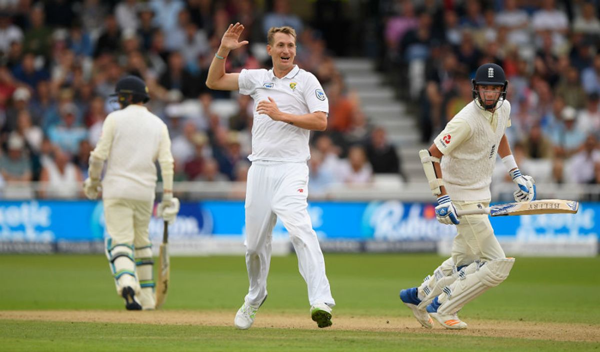 Chris Morris trapped Stuart Broad lbw first ball | ESPNcricinfo.com