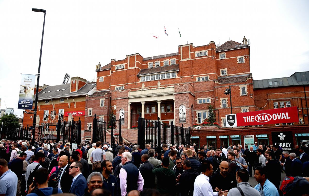 Spectators outside The Oval ahead of play, England v India, 5th Test, The Oval, September 8, 2018