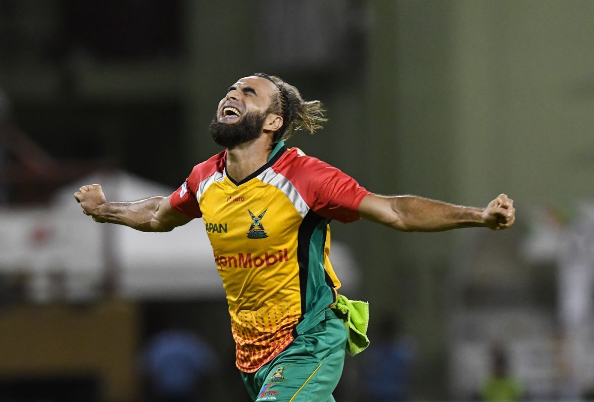 Imran Tahir sets off on a celebratory run, Guyana Amazon Warriors v Jamaica Tallawahs, CPL 2018, Providence Stadium, September 8, 2018