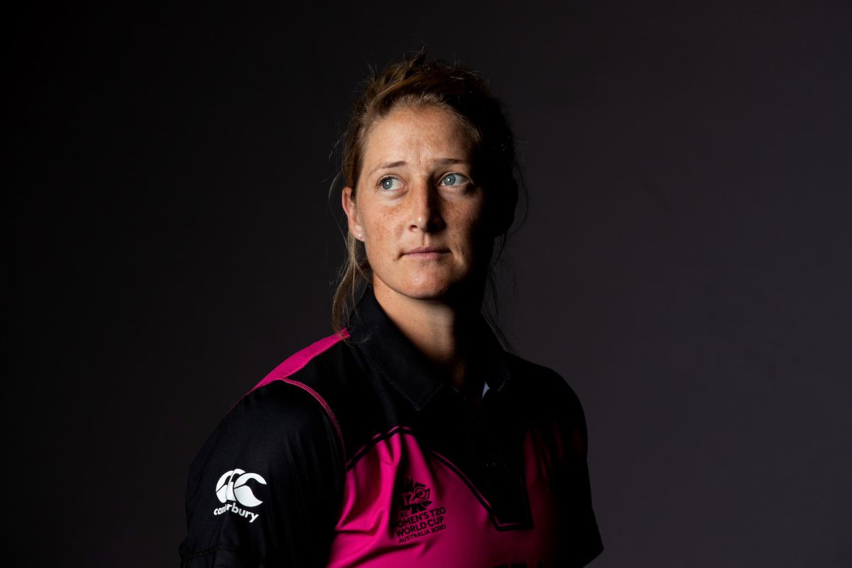 Sophie Devine poses during the Women's T20 World Cup 2020 headshots ...