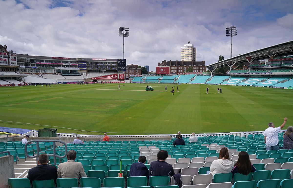 Spectators were allowed in at The Oval as part of a government pilot, Surrey v Middlesex, The Oval, July 26, 2020