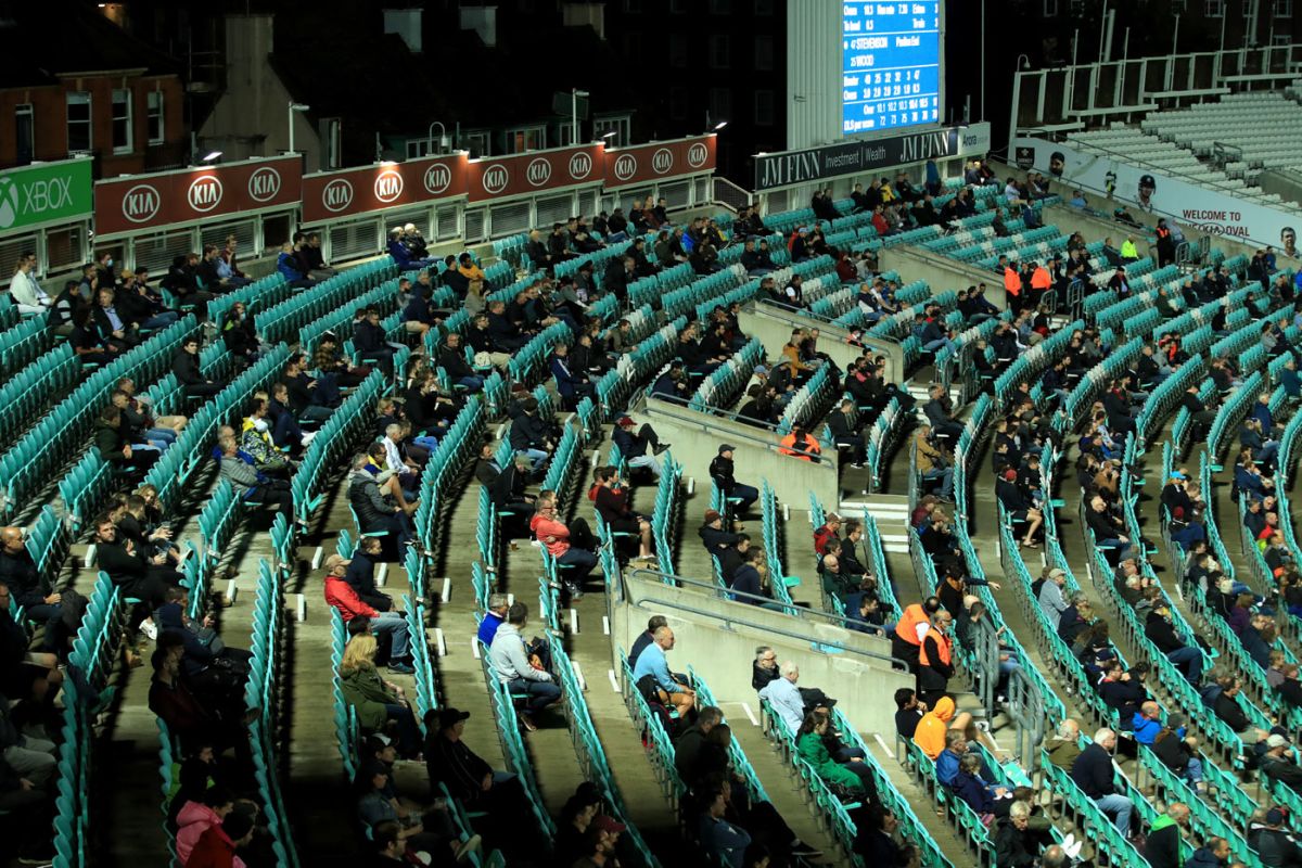 The crowd of around 2500 was spread out at The Oval | ESPNcricinfo.com