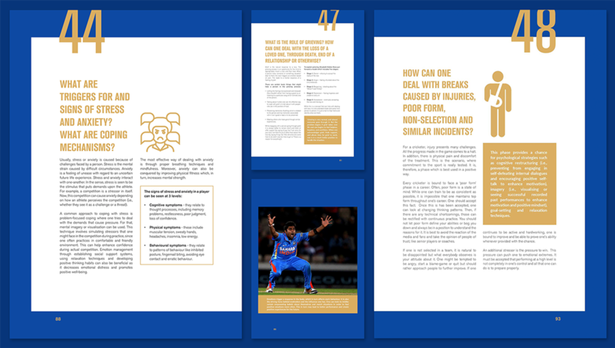 Pages from the BCCI's handbook for players