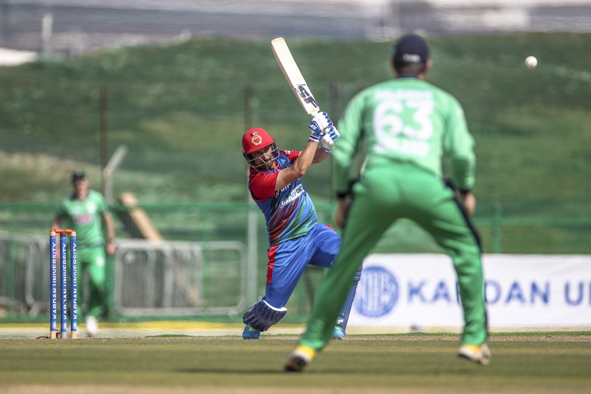 Asghar Afghan Hits Down The Ground ESPNcricinfo Com