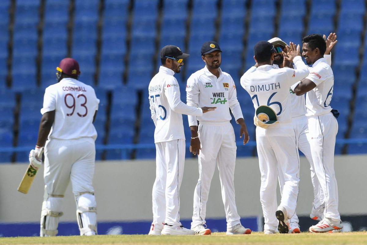 Vishwa Fernando celebrates his maiden five-wicket haul | ESPNcricinfo.com