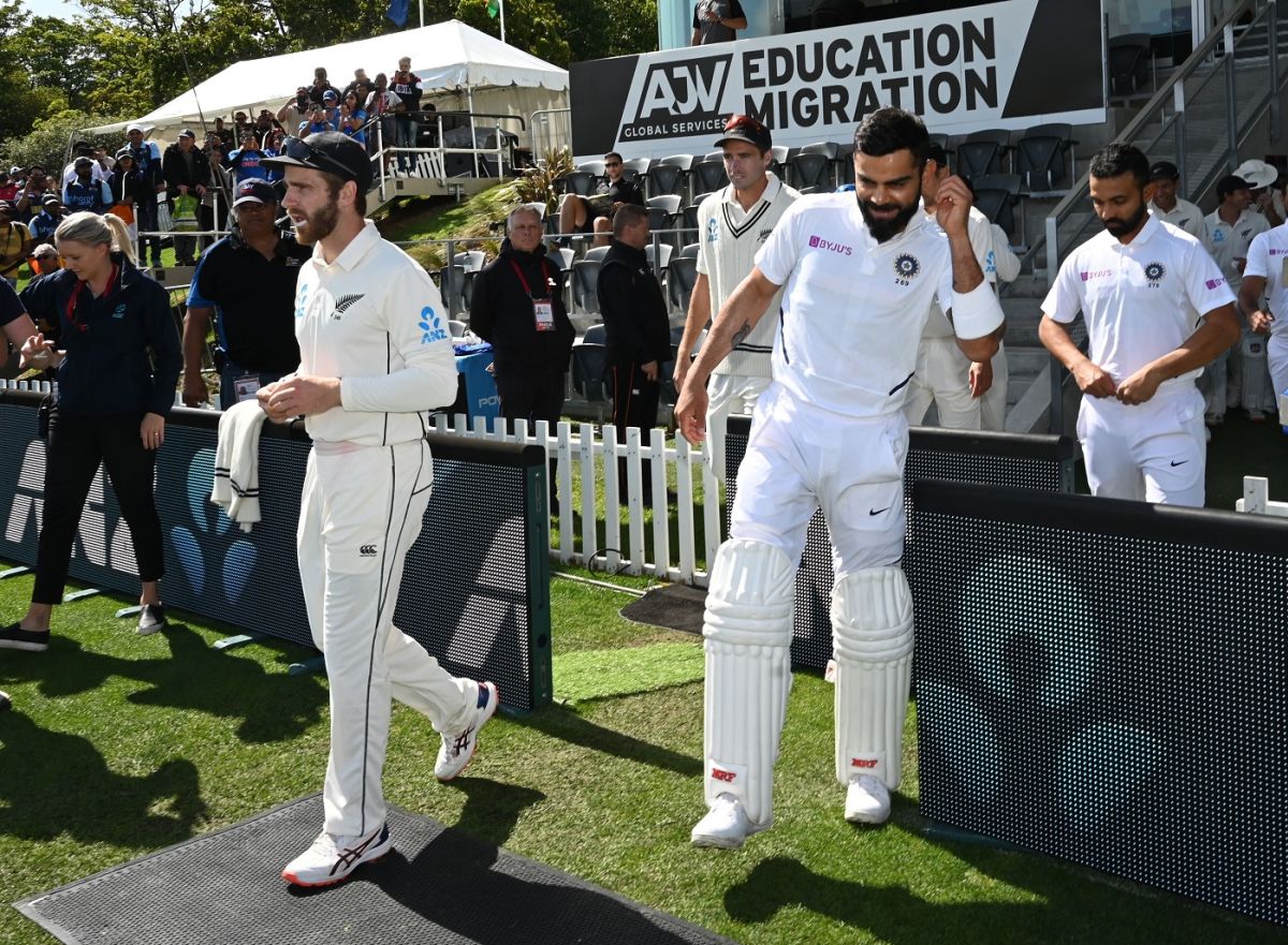 Virat Kohli and Kane Williamson enter Hagley Oval | ESPNcricinfo.com