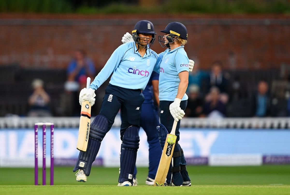 Sophia Dunkley cuts during her unbeaten halfcentury