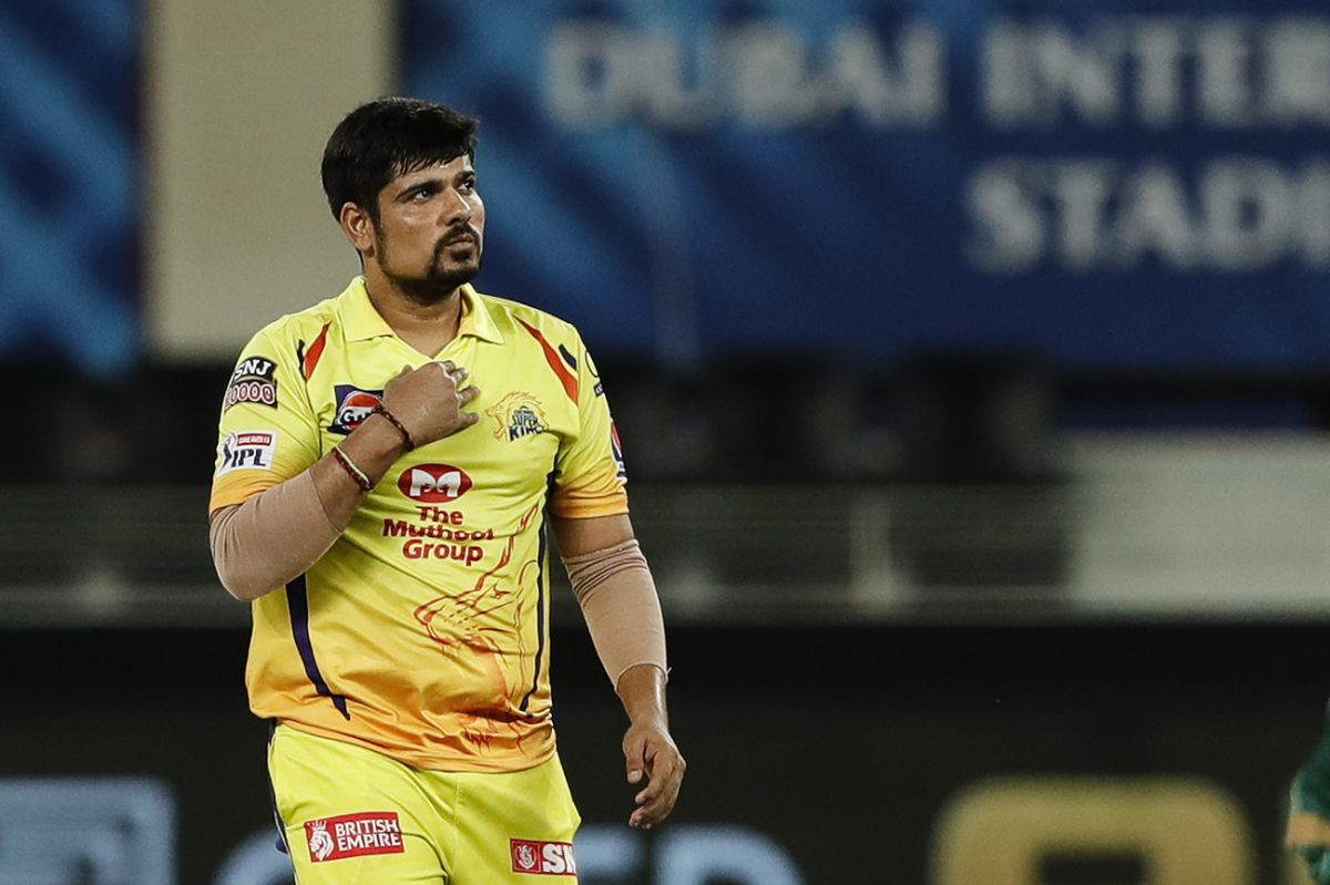 Karn Sharma celebrates after getting a wicket | ESPNcricinfo.com