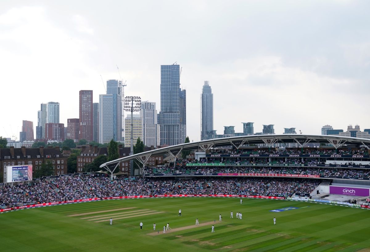 A view of the cricket at The Oval, England vs India, 4th Test, The Oval, London, 2nd day, September 3, 2021 
