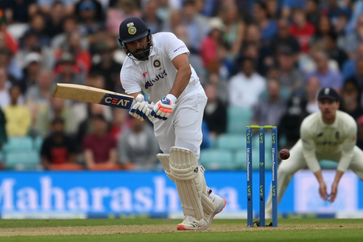 Rohit Sharma bats on a grey morning at The Oval | ESPNcricinfo.com