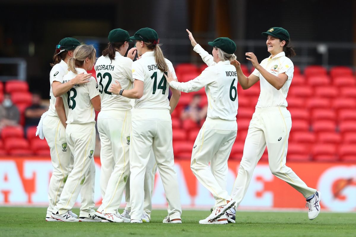 Sophie Molineux and her team-mates celebrates Shafali Verma's wicket ...