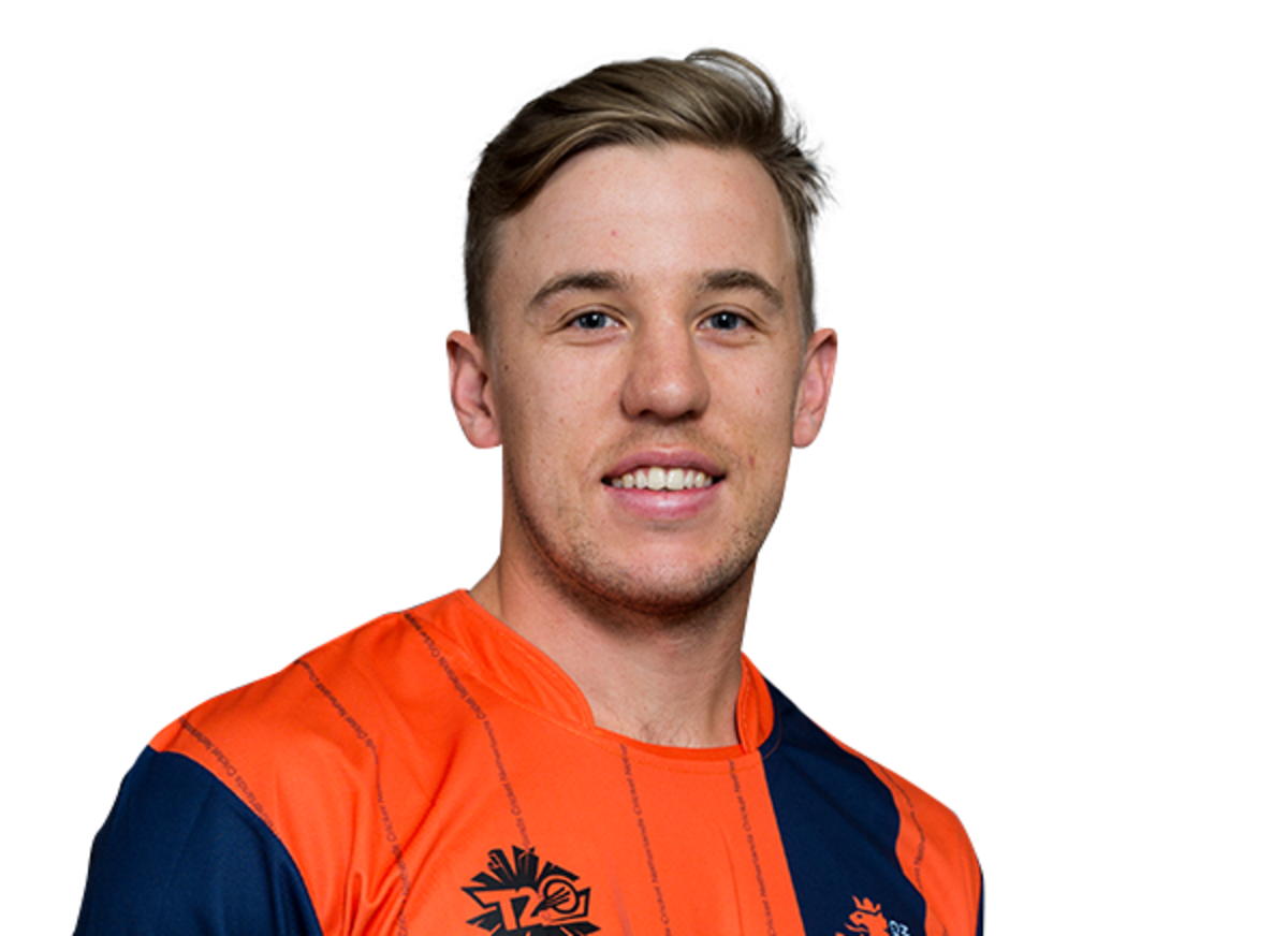 Logan van Beek player page headshot cutout 2021 | ESPNcricinfo.com