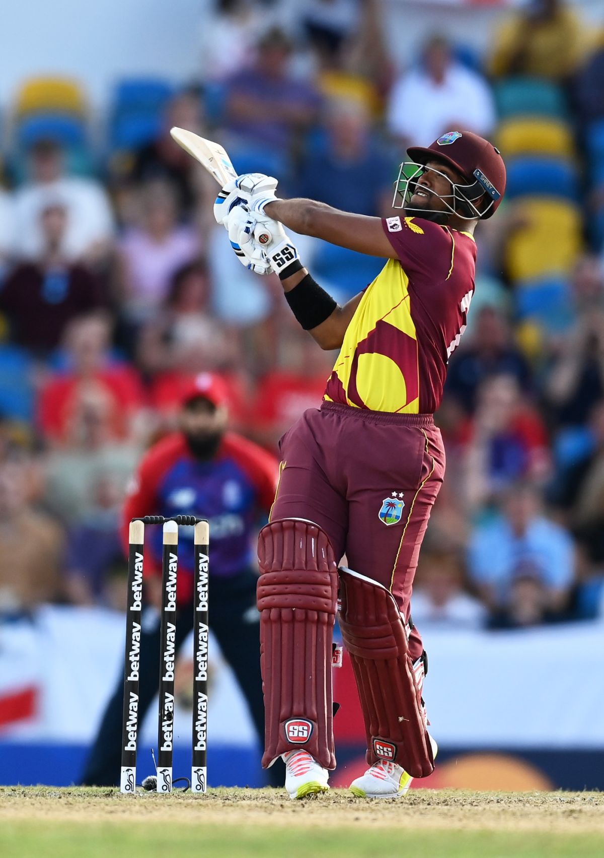 Nicholas Pooran takes the aggressive approach for West Indies, West Indies vs England, Kensington Oval, Barbados, 3rd T20I, January 26, 2022